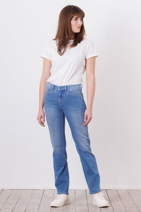 Jeans aus Bio-Baumwolle 5-Pocket Straight Fit