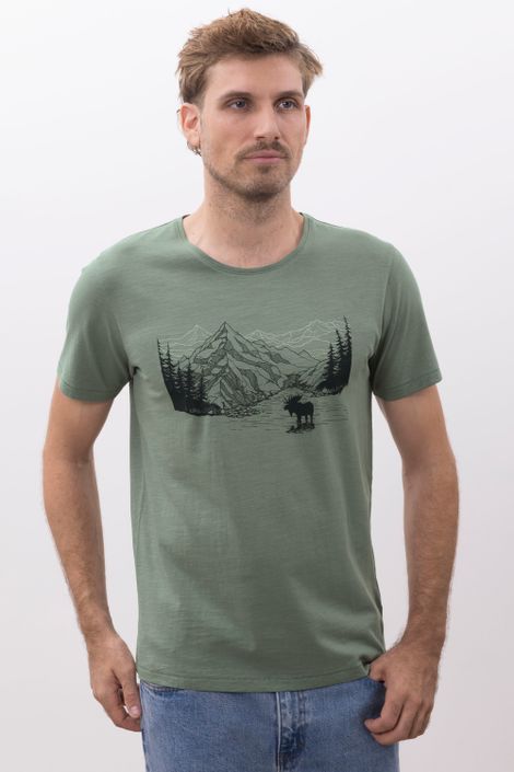 T-Shirt aus Bio-Baumwolle Mountain Halbarm