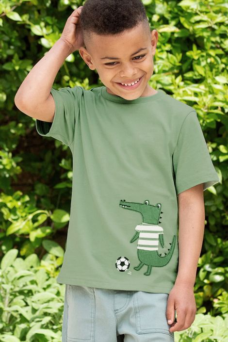 T-Shirt aus Bio-Baumwolle Fußball-Krokodil