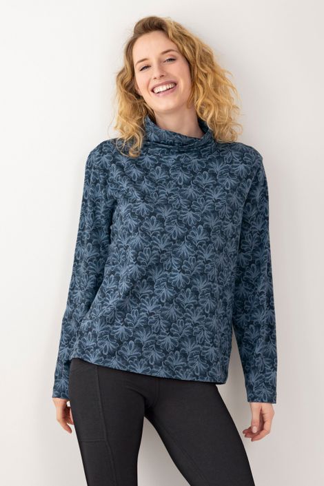 Sweater mit Bio-Baumwolle Stehkragen