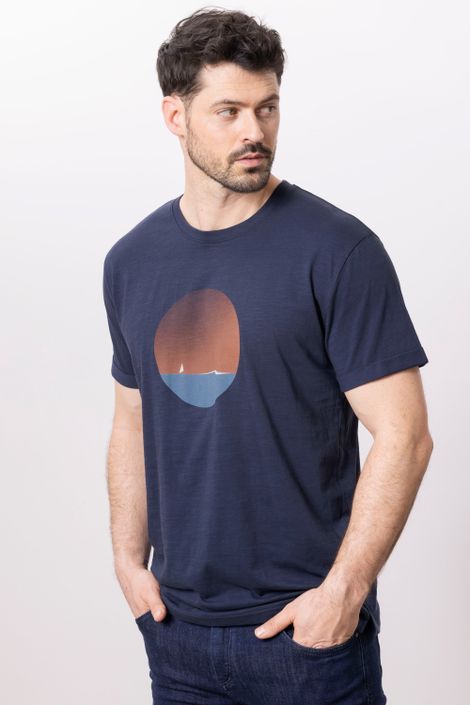 T-Shirt aus Bio-Baumwolle mit Segel-Motiv