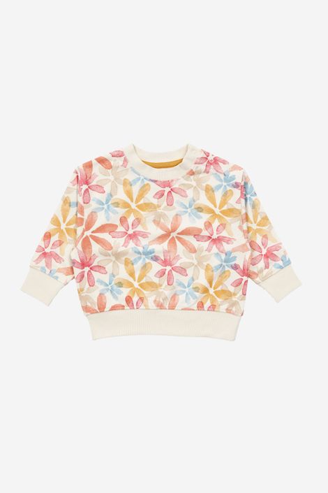 Sweater aus Bio-Baumwolle mit Blumen-Print
