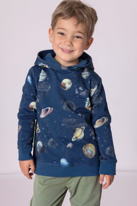 Hoodie Kapuzensweater Bio-Baumwolle Planeten