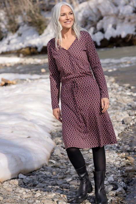 Jerseykleid aus Bio-Baumwolle mit Wickeloptik