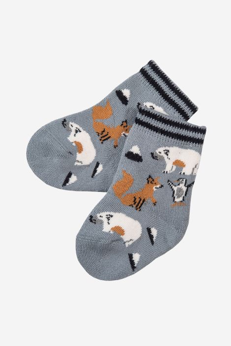 Frottee-Socken aus Bio-Baumwolle mit Motiv