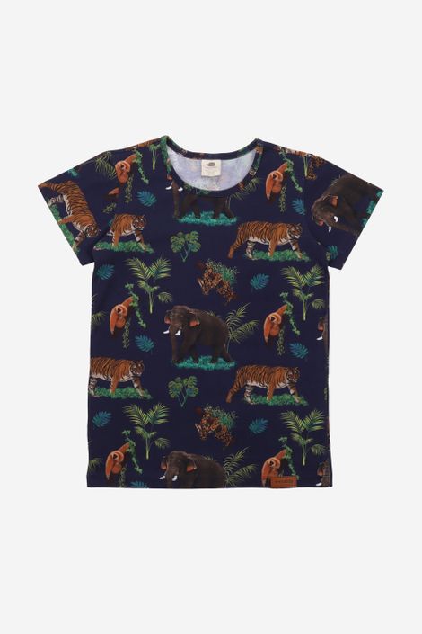 T-Shirt mit Bio-Baumwolle Dschungel Halbarm