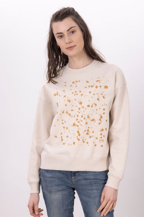 Sweatshirt aus Biobaumwolle Punkte Print